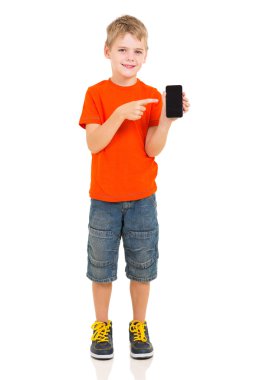 Çocuk akıllı telefon işaret