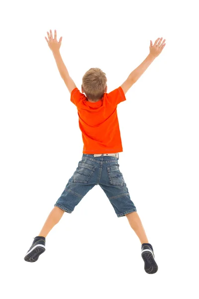 Küçük çocuk zıplıyor — Stok fotoğraf