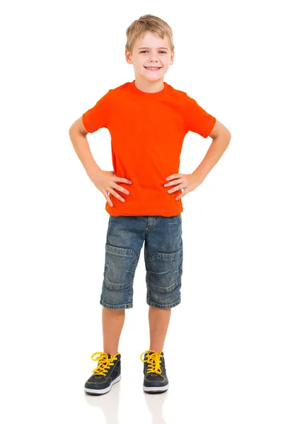 Schattige jongen volledige lengte portret — Stockfoto