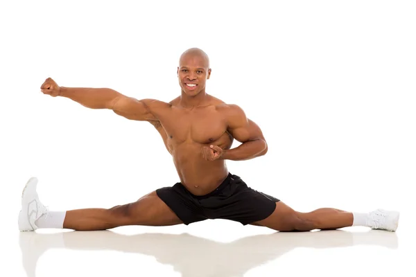 Young african american man splitting — Stock Photo, Image