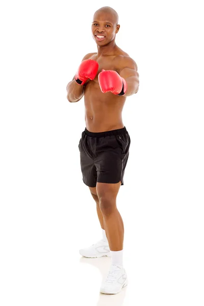 Afrikanischer Boxer beim Training — Stockfoto