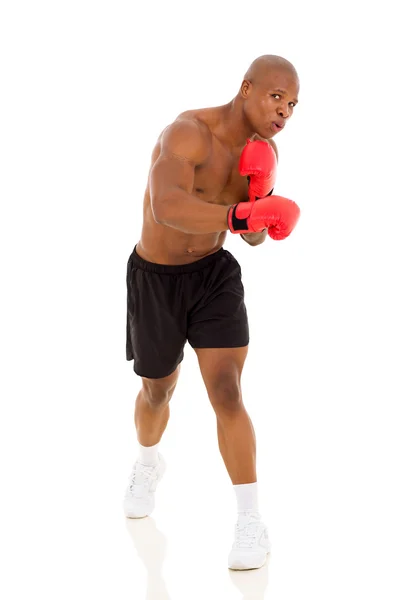 Uomo africano boxe — Foto Stock