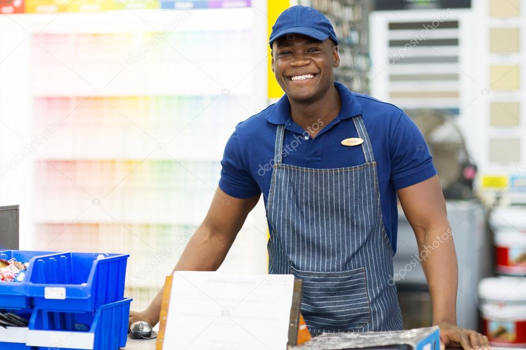 African store worker