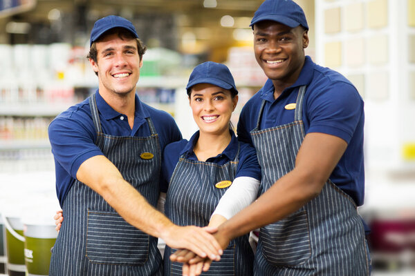 Team putting their hands together