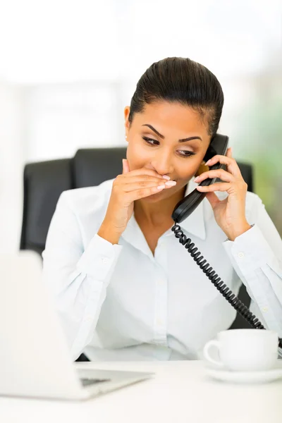 Worker making private call — Stock Photo, Image