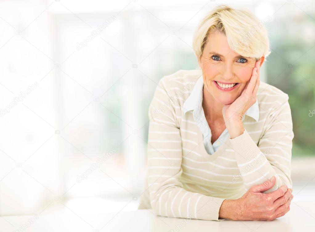 Middle aged woman relaxing