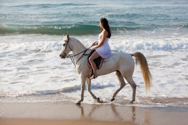 kadın at binicisi Beach