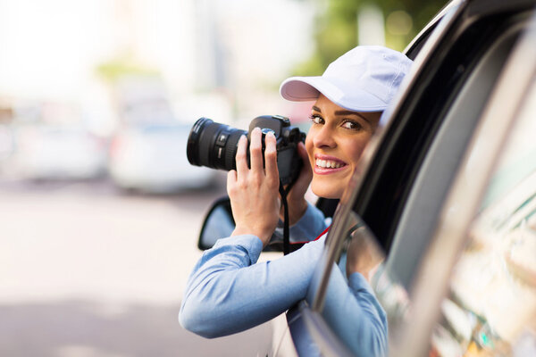 Young tourist touring the city