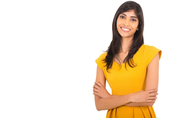 Mujer india con los brazos cruzados —  Fotos de Stock