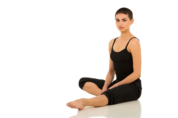 Female dancer relaxing on floor — Stock Photo, Image