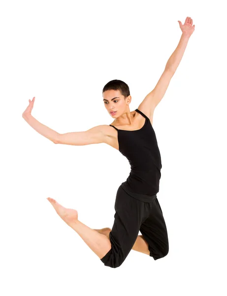 Female contemporary dancer on white — Stock Photo, Image