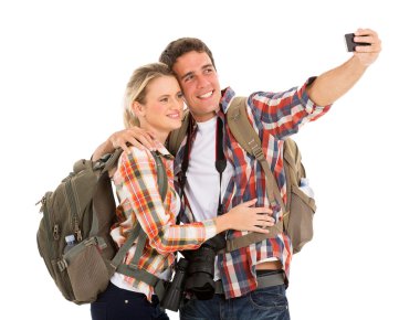 Selfie çeken turistler