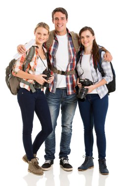 Birlikte ayakta turist grup