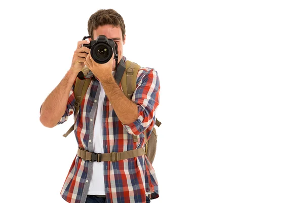 Jonge man nemen van foto 's — Stockfoto