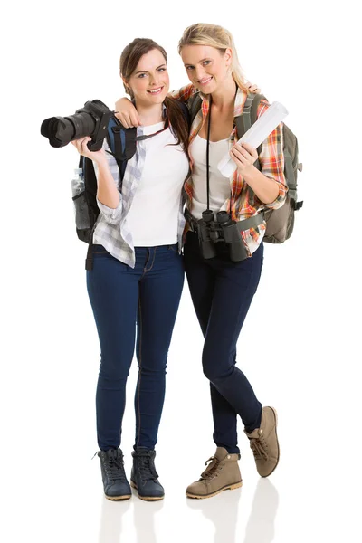 Turisti in posa per la fotocamera — Foto Stock