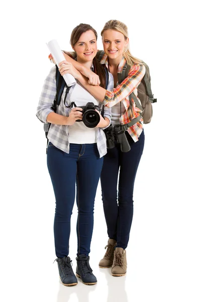 Turistas femeninas de pie juntas — Foto de Stock