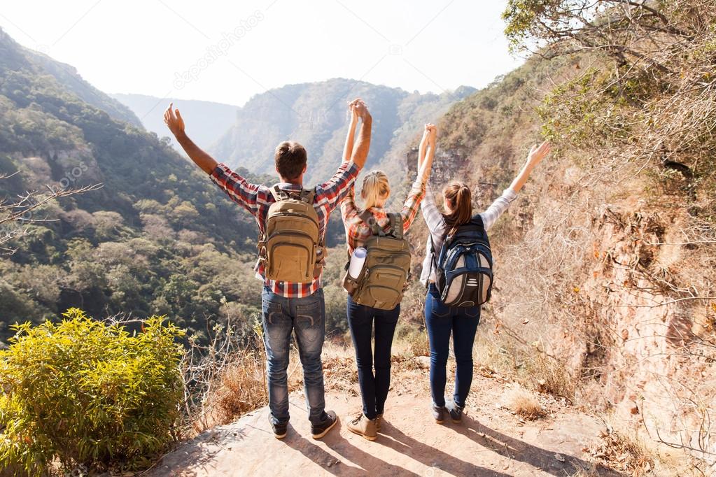 Group of hikers on mountain