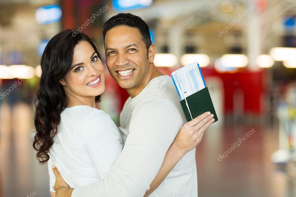 Couple at airport
