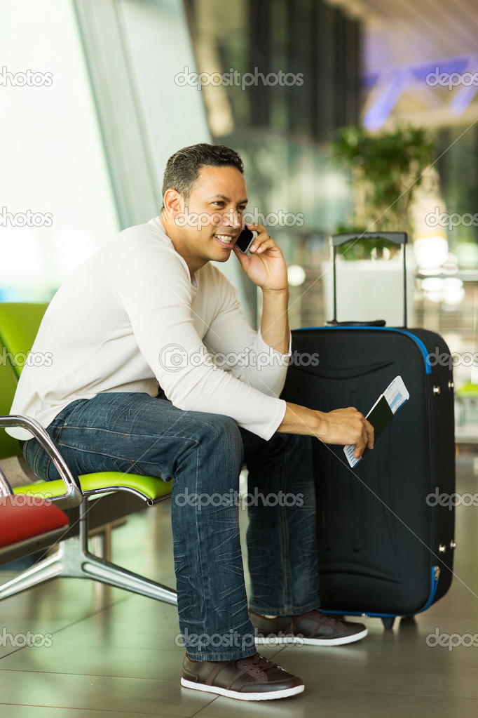 Man talking on mobile phone