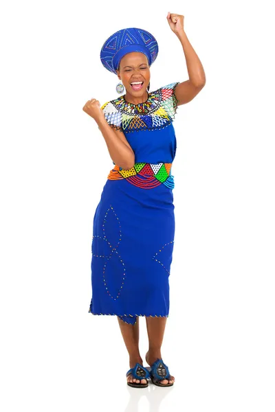 African woman celebrating — Stock Photo, Image