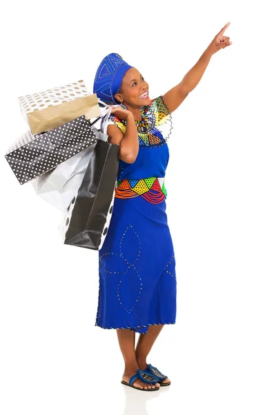 Mujer sosteniendo bolsas — Foto de Stock