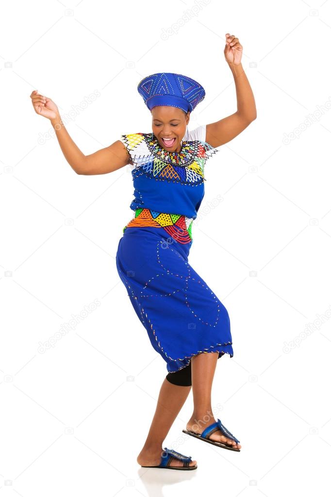 African woman dancing