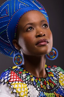 African zulu woman clipart