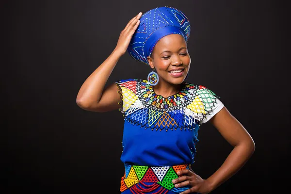 Smiling zulu girl — Stock Photo, Image