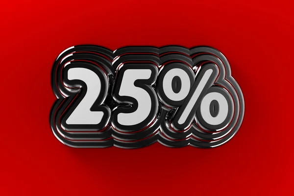 25% 기호 — 스톡 사진