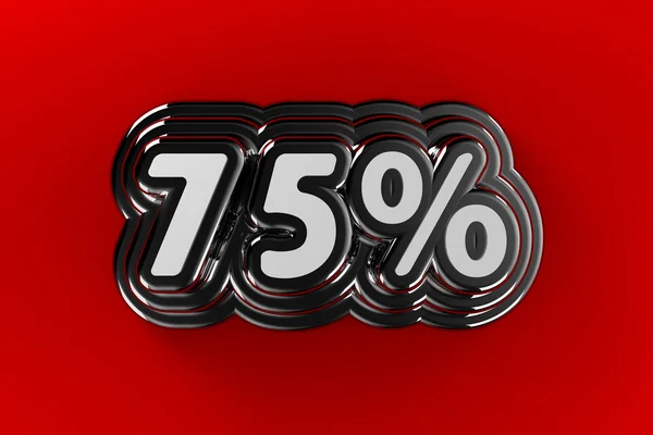 Yüzde 75'i işaret — Stockfoto