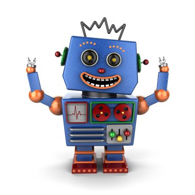 kendinden geçmiş vintage oyuncak robot
