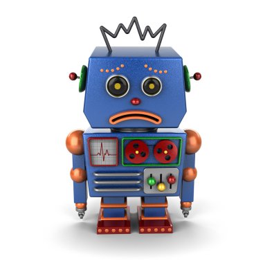 üzgün vintage robot