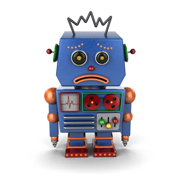 Sad vintage robot — Stock Photo, Image