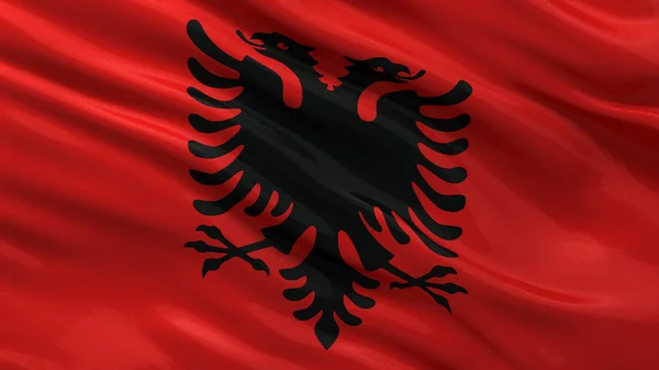 Прапор Албанії — стокове фото