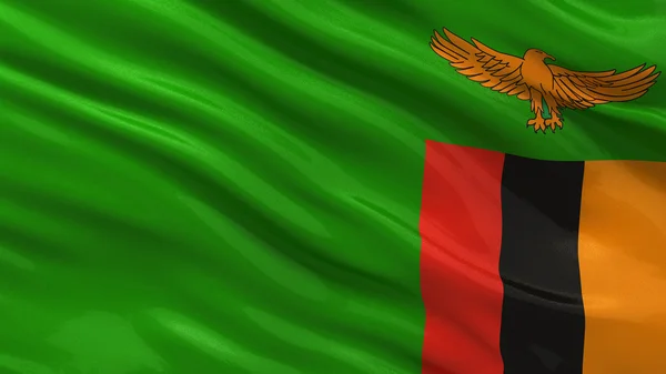 赞比亚的旗子 — 图库照片