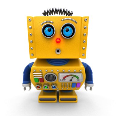meraklı oyuncak robot