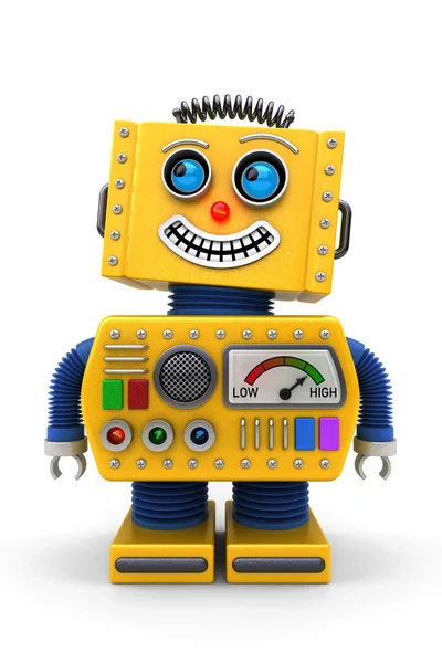 面带笑容的玩具机器人 — 图库照片