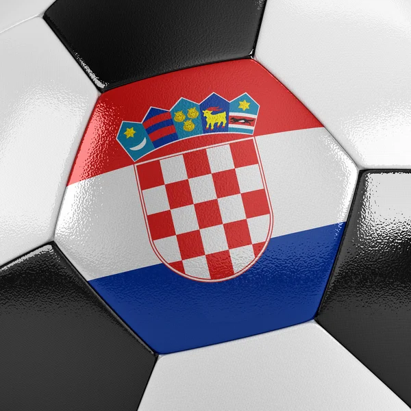Chorvatsko fotbalový míč — Stock fotografie