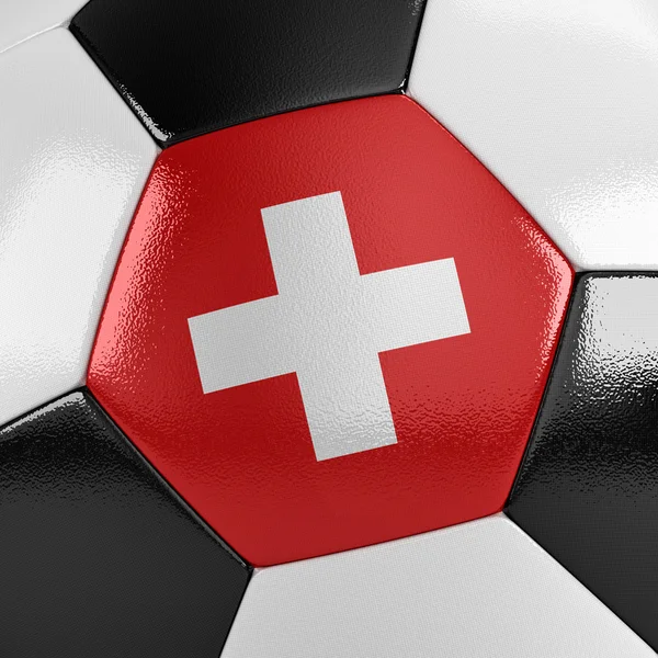 Švýcarsko fotbalový míč — Stock fotografie
