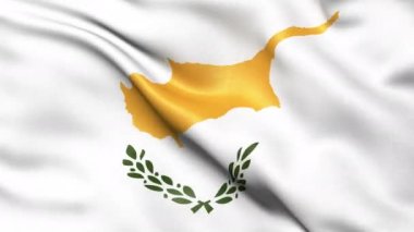 Kıbrıs Bayrağı Kusursuz Döngü. 3 Boyutlu Canlandırma.
