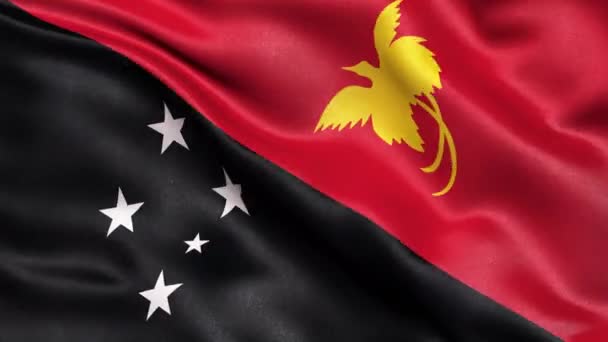 Papua Neuguinea Flag Seamless Loop Animation — Stockvideo