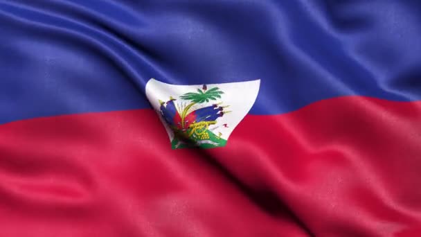 Петля Единого Флага Гаити Анимация — стоковое видео