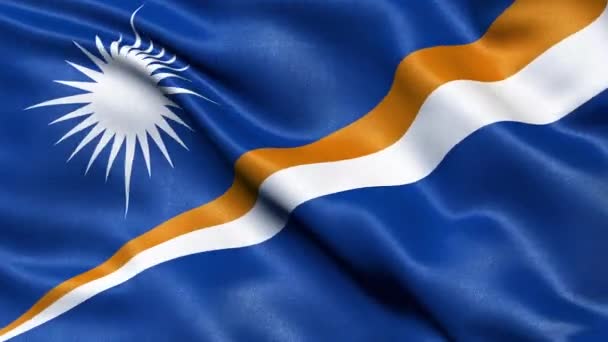 Marshall Islands Flag Seamless Loop Animation — Video