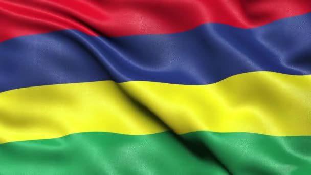 Mauritius Flag Seamless Loop Animation — Stock Video