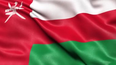 Umman Bayrağı Kusursuz Döngü. 3 Boyutlu Canlandırma.