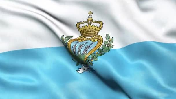 San Marino Flag Seamless Loop Animation — Vídeo de Stock