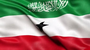 Somaliland Flag Seamless Loop. 3D animation.
