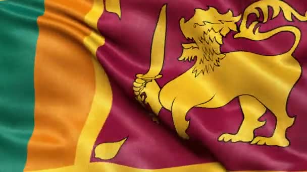 Sri Lanka Flag Seamless Loop Animation — Stock Video