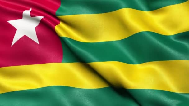 Togo Flag Seamless Loop Animasi — Stok Video