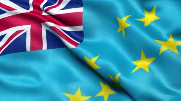 Tuvalu Bayrağı Kusursuz Döngü Boyutlu Canlandırma — Stok video